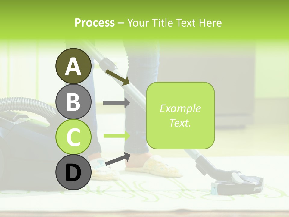 Female House Mopping PowerPoint Template