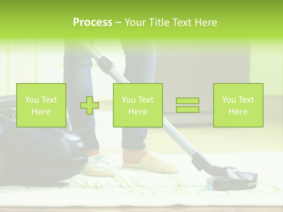 Female House Mopping PowerPoint Template