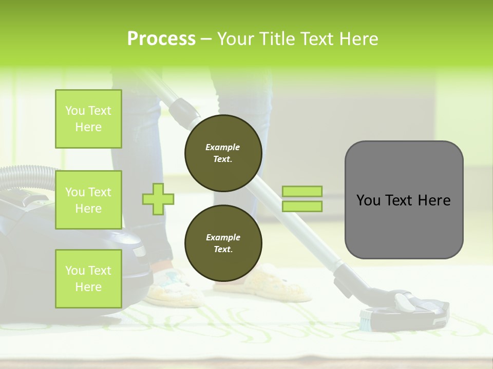 Female House Mopping PowerPoint Template