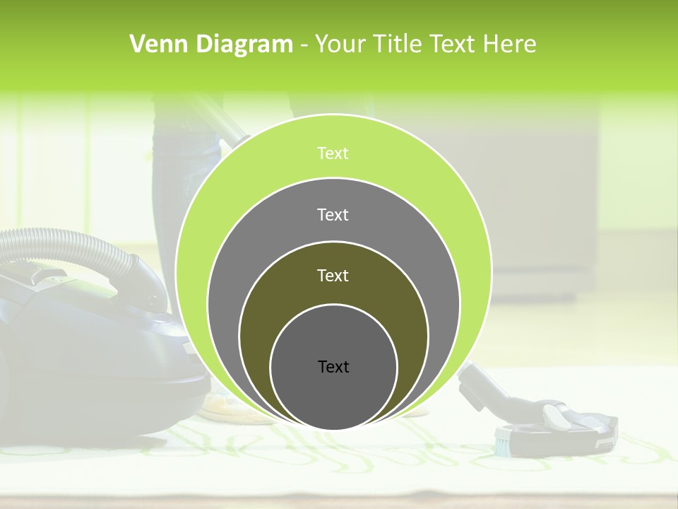 Female House Mopping PowerPoint Template