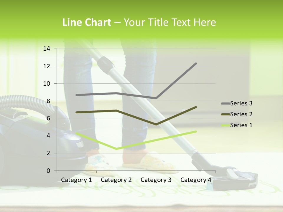 Female House Mopping PowerPoint Template