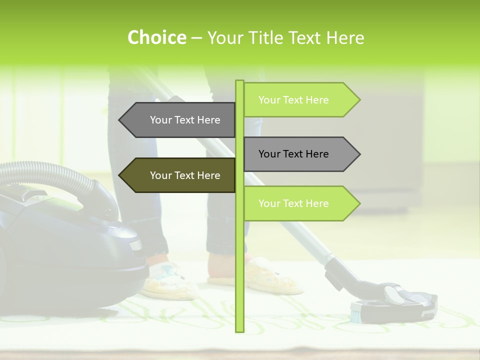 Female House Mopping PowerPoint Template