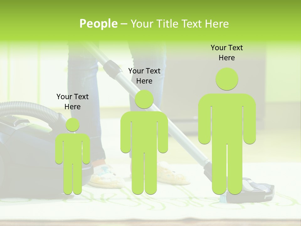 Female House Mopping PowerPoint Template