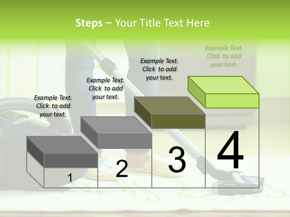 Female House Mopping PowerPoint Template