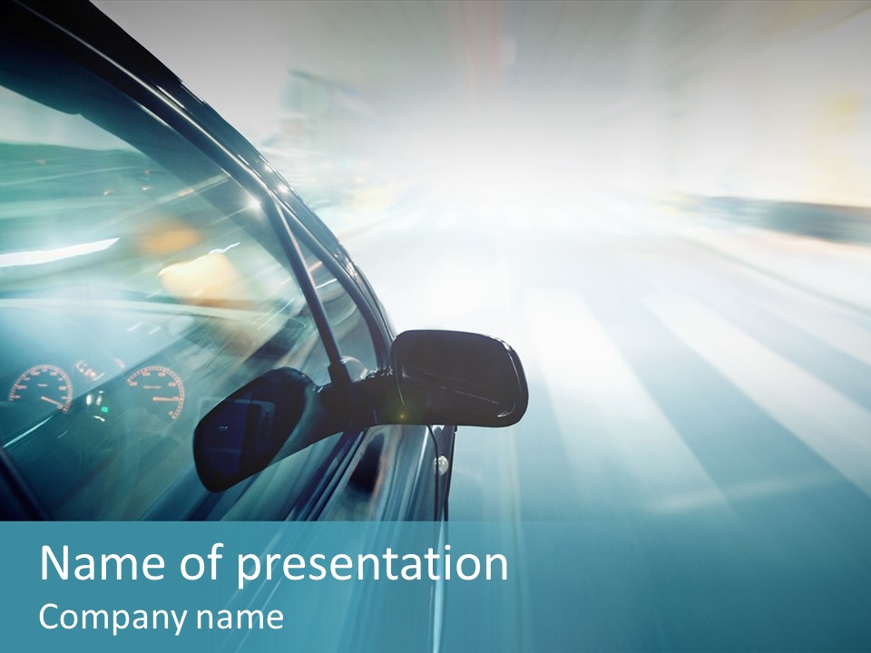 Blurred Motion The Way Forward Speed PowerPoint Template