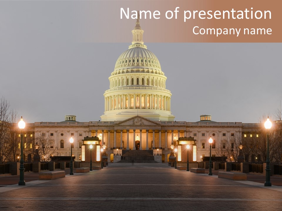 Sunny Power Capitol PowerPoint Template