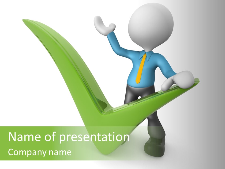 Sign Mark Correct PowerPoint Template