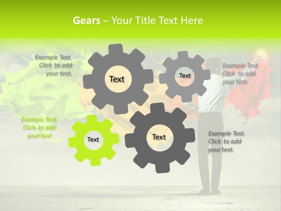 Suit Fresh Rainbow PowerPoint Template