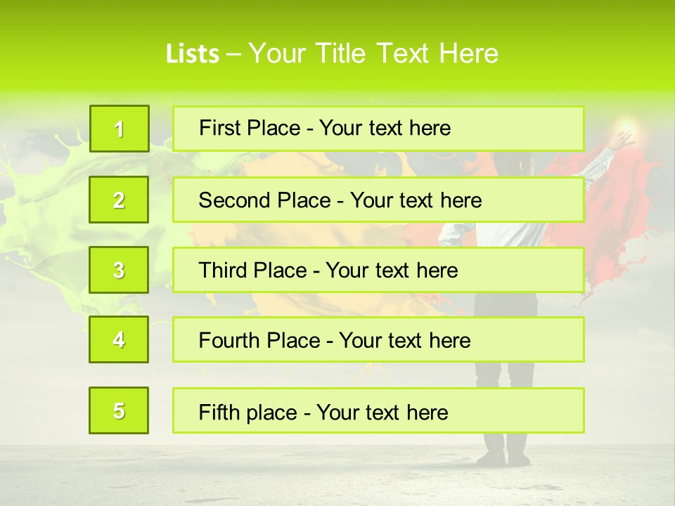 Suit Fresh Rainbow PowerPoint Template