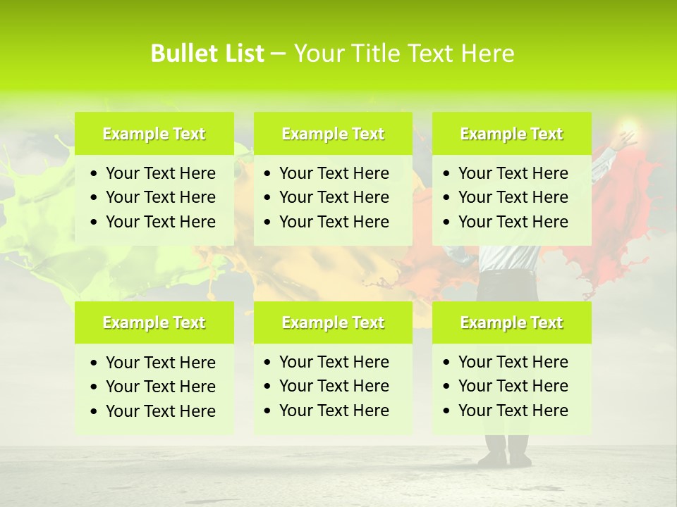 Suit Fresh Rainbow PowerPoint Template