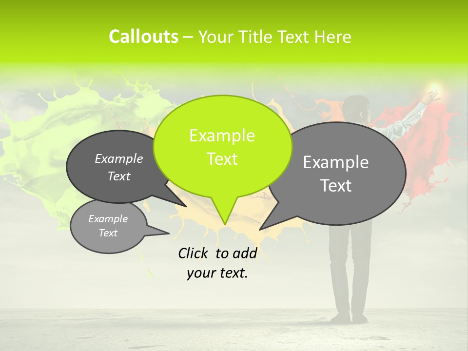 Suit Fresh Rainbow PowerPoint Template