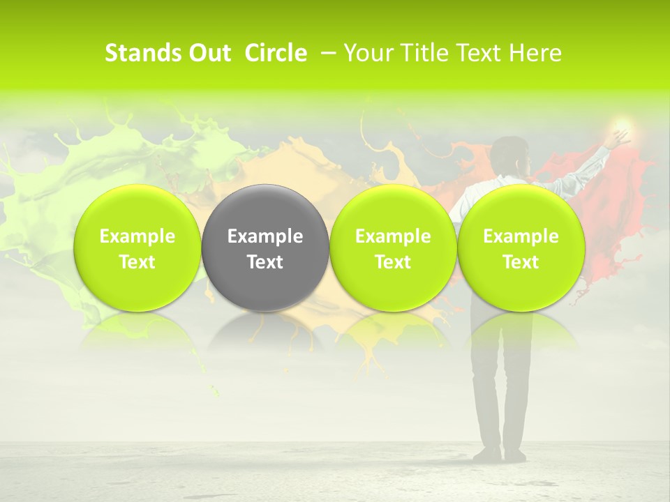 Suit Fresh Rainbow PowerPoint Template