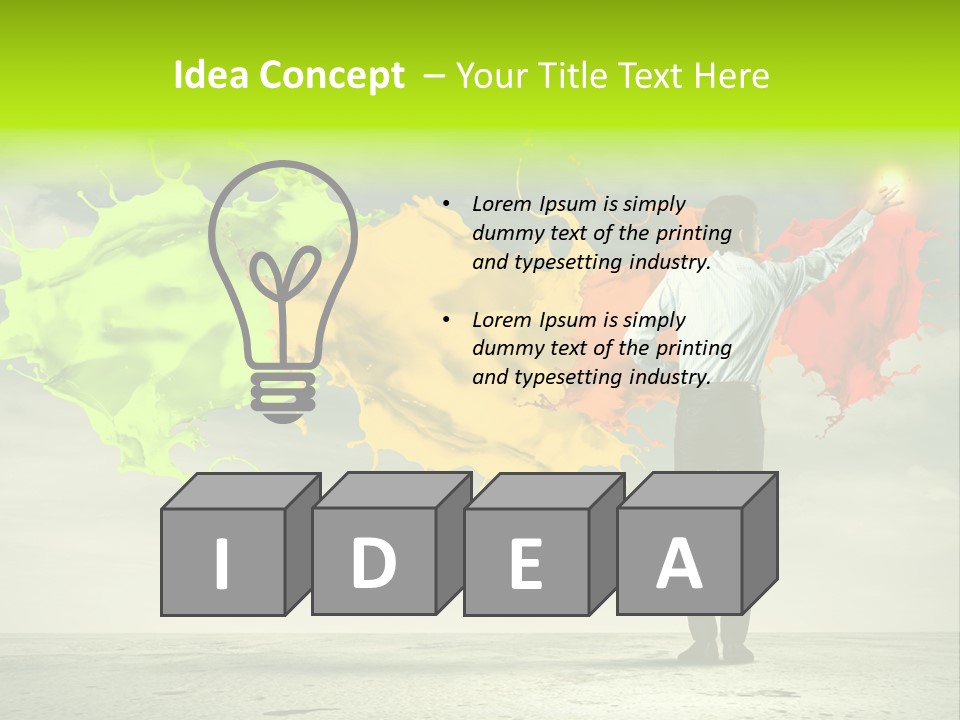 Suit Fresh Rainbow PowerPoint Template