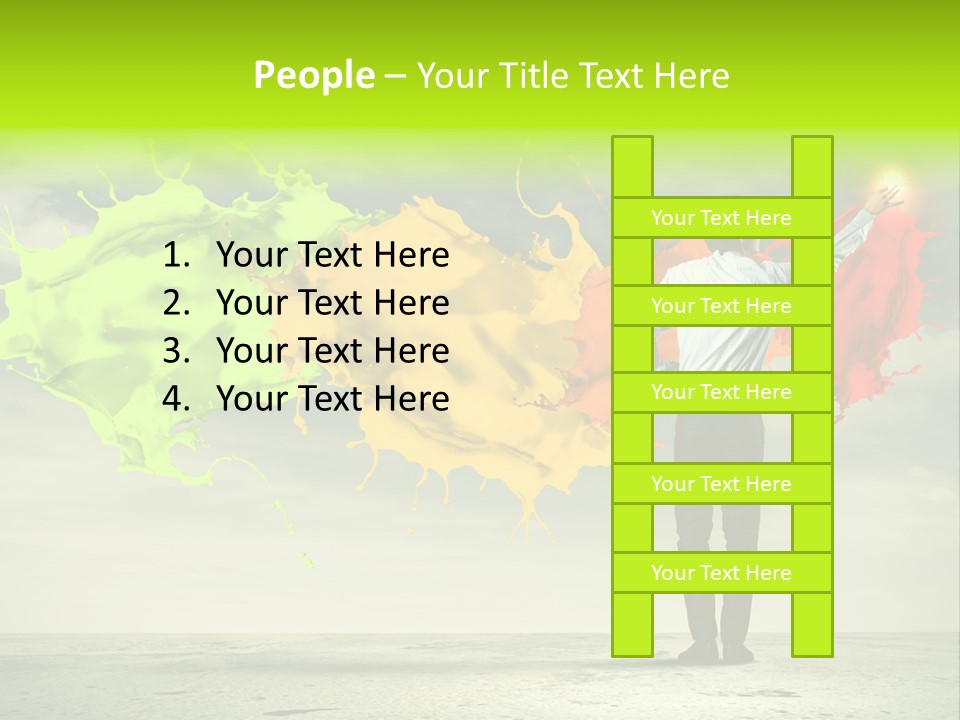 Suit Fresh Rainbow PowerPoint Template