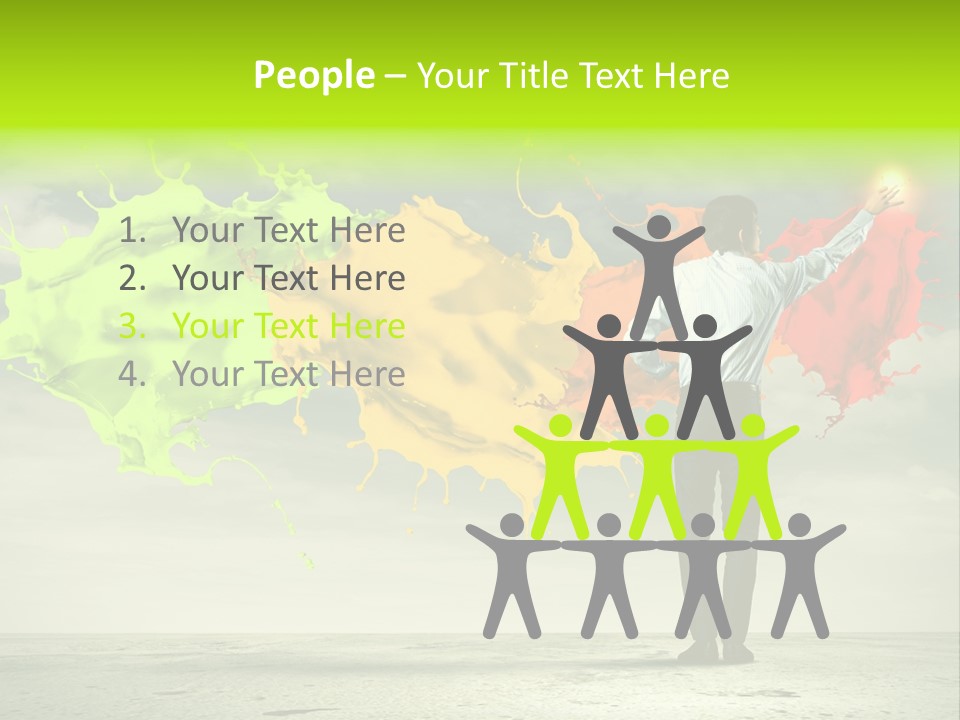 Suit Fresh Rainbow PowerPoint Template