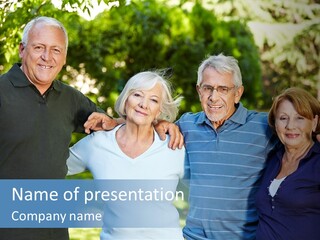 Together Senior Citizen Couple PowerPoint Template