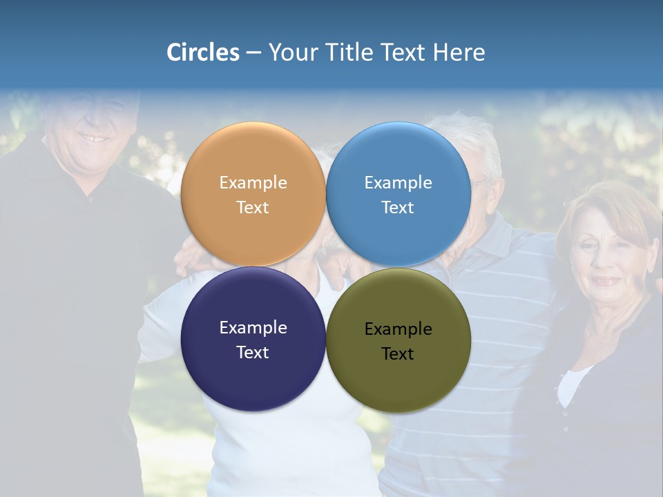 Together Senior Citizen Couple PowerPoint Template