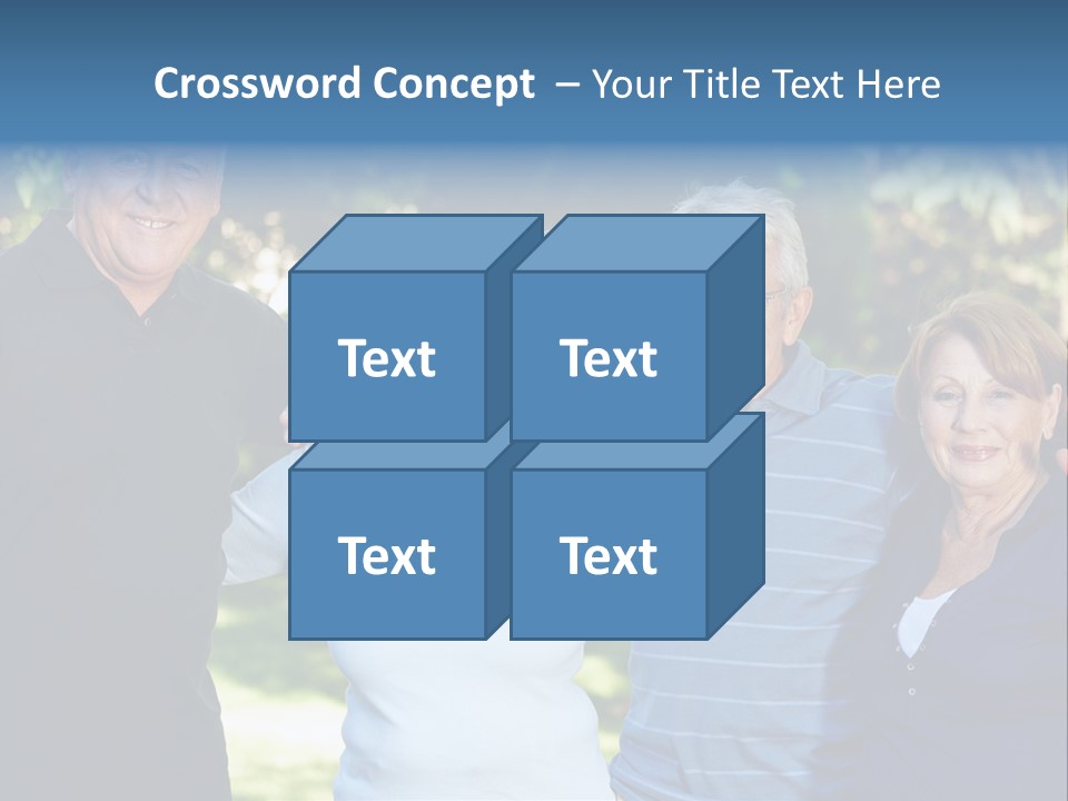 Together Senior Citizen Couple PowerPoint Template