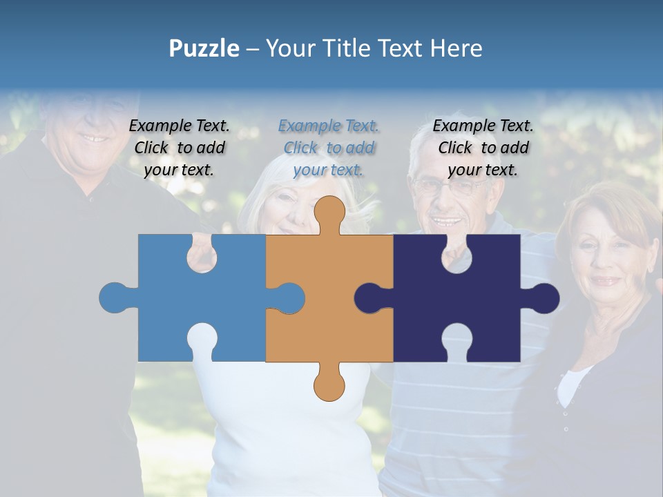 Together Senior Citizen Couple PowerPoint Template