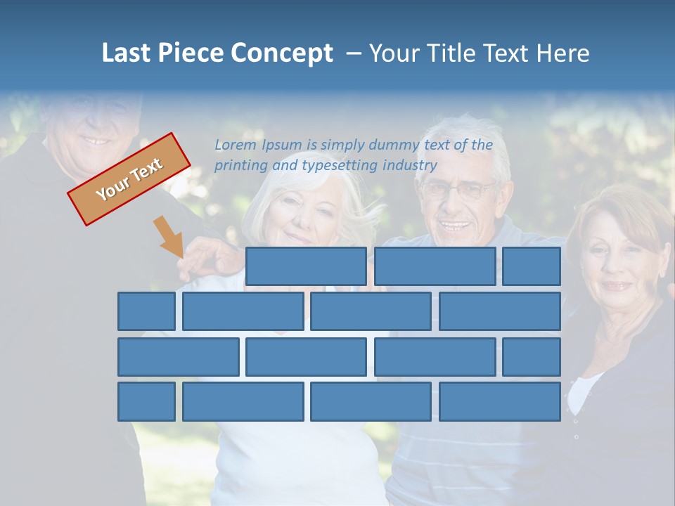 Together Senior Citizen Couple PowerPoint Template