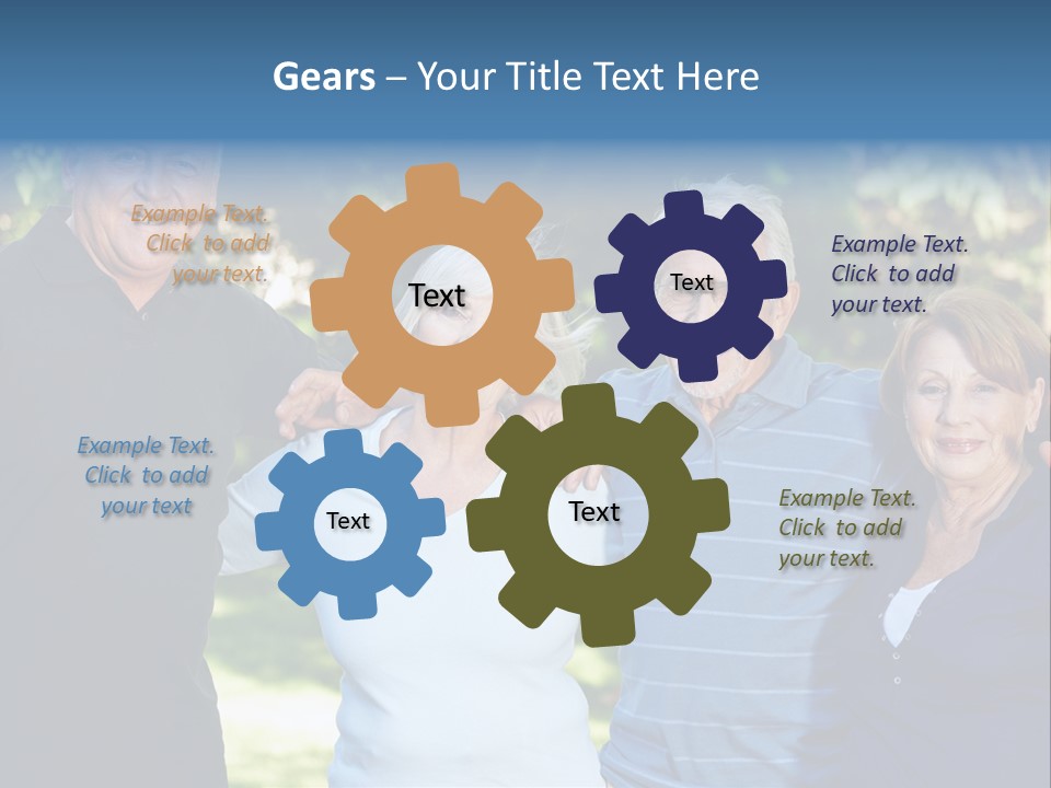 Together Senior Citizen Couple PowerPoint Template