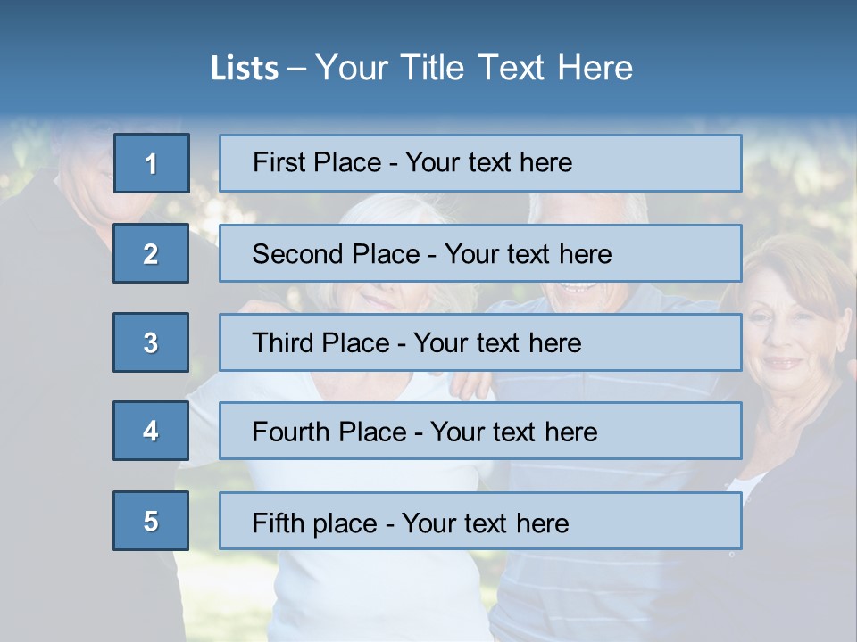 Together Senior Citizen Couple PowerPoint Template
