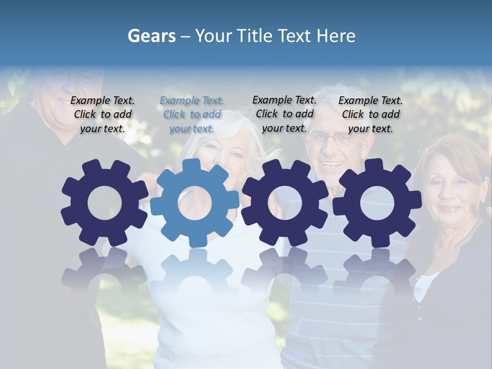 Together Senior Citizen Couple PowerPoint Template