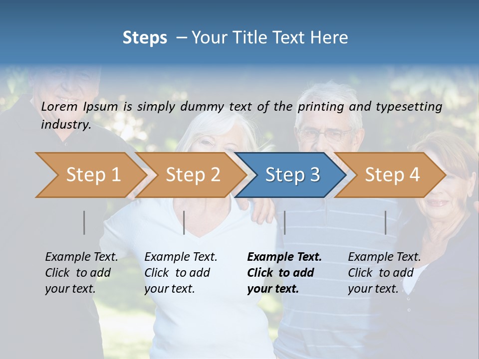 Together Senior Citizen Couple PowerPoint Template