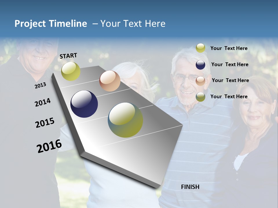 Together Senior Citizen Couple PowerPoint Template