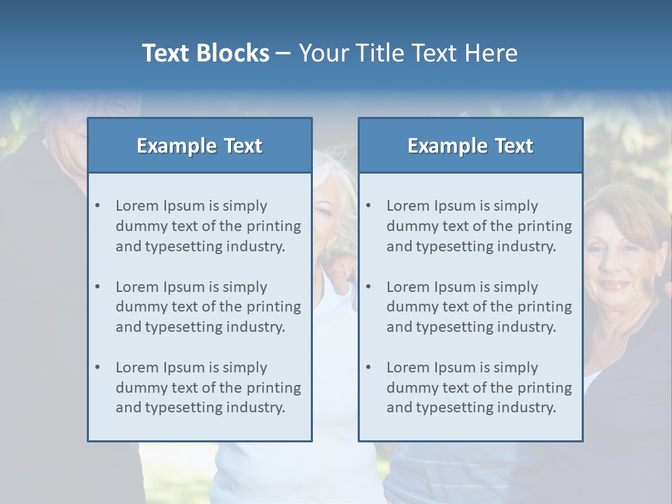 Together Senior Citizen Couple PowerPoint Template