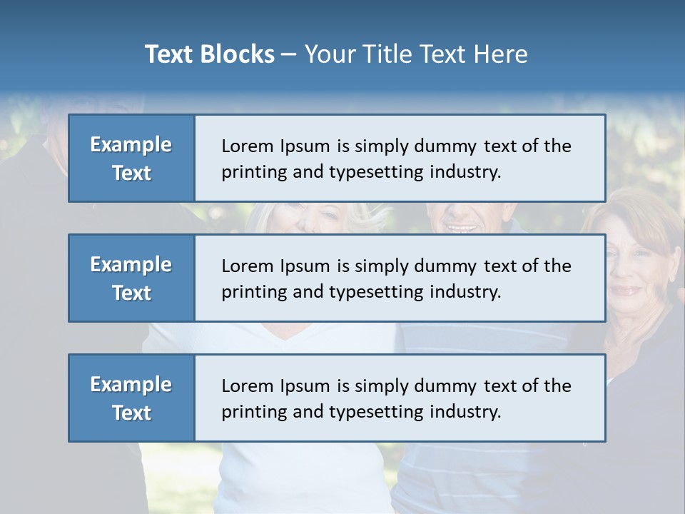 Together Senior Citizen Couple PowerPoint Template