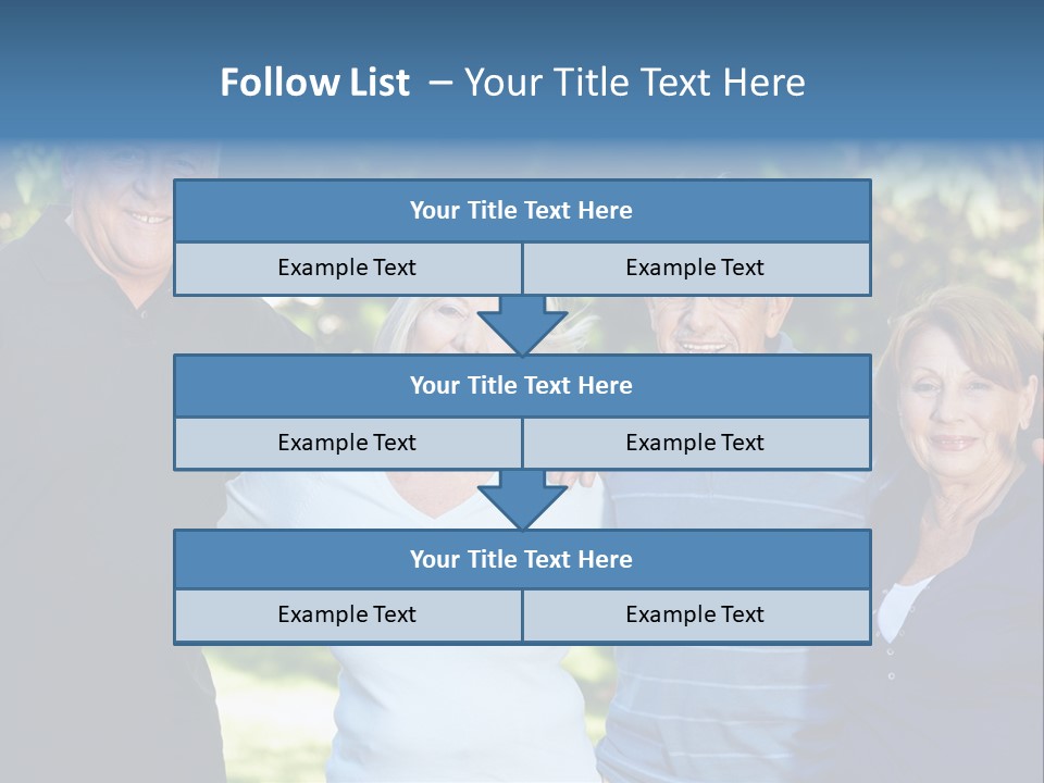 Together Senior Citizen Couple PowerPoint Template