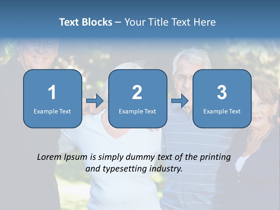 Together Senior Citizen Couple PowerPoint Template