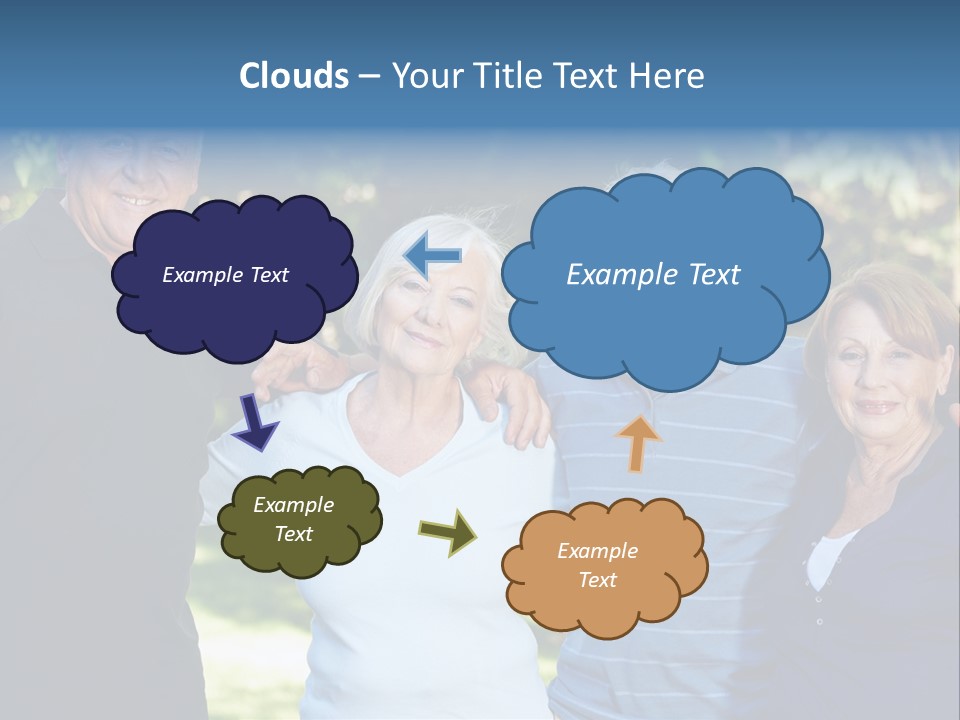 Together Senior Citizen Couple PowerPoint Template