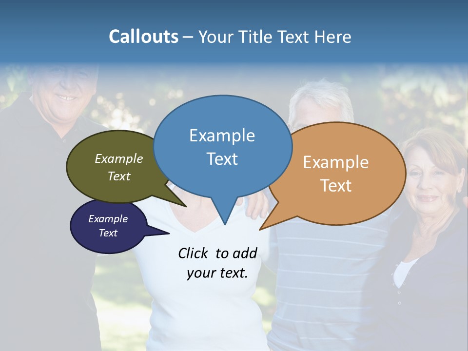 Together Senior Citizen Couple PowerPoint Template