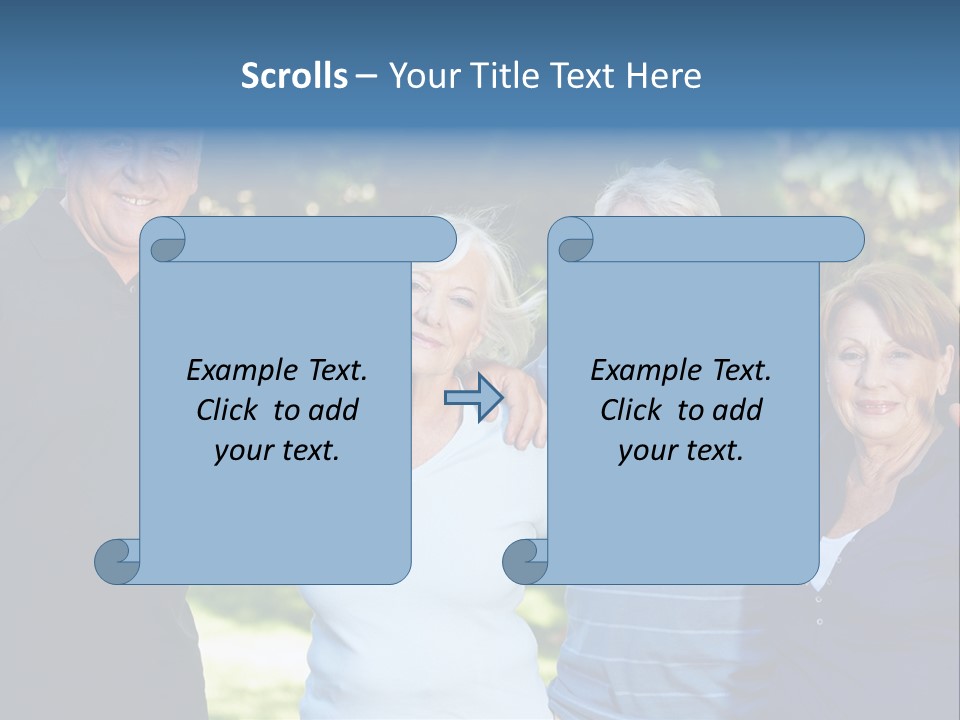 Together Senior Citizen Couple PowerPoint Template