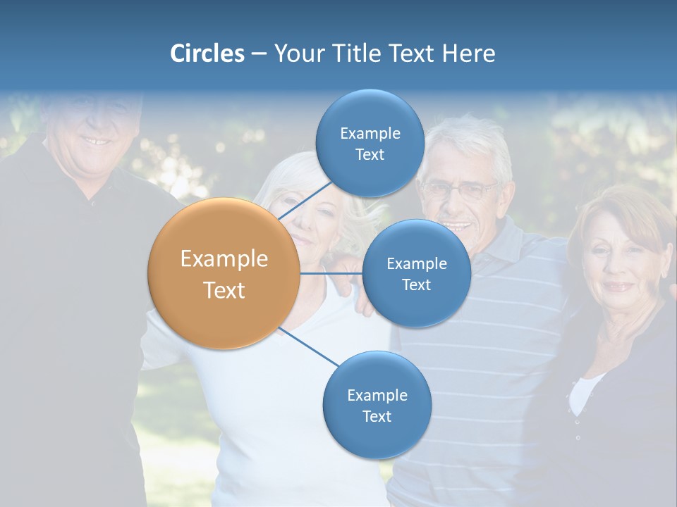 Together Senior Citizen Couple PowerPoint Template