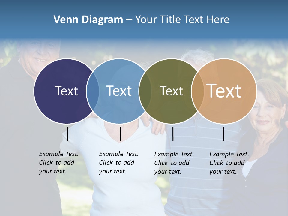 Together Senior Citizen Couple PowerPoint Template
