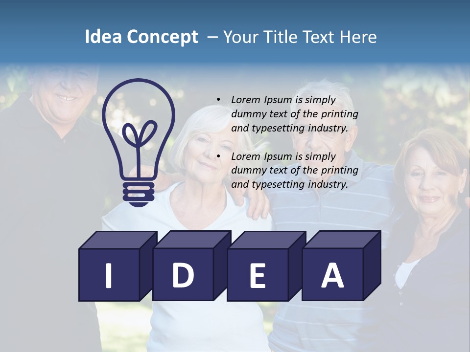 Together Senior Citizen Couple PowerPoint Template