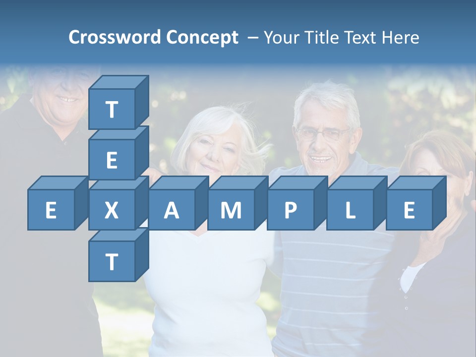 Together Senior Citizen Couple PowerPoint Template