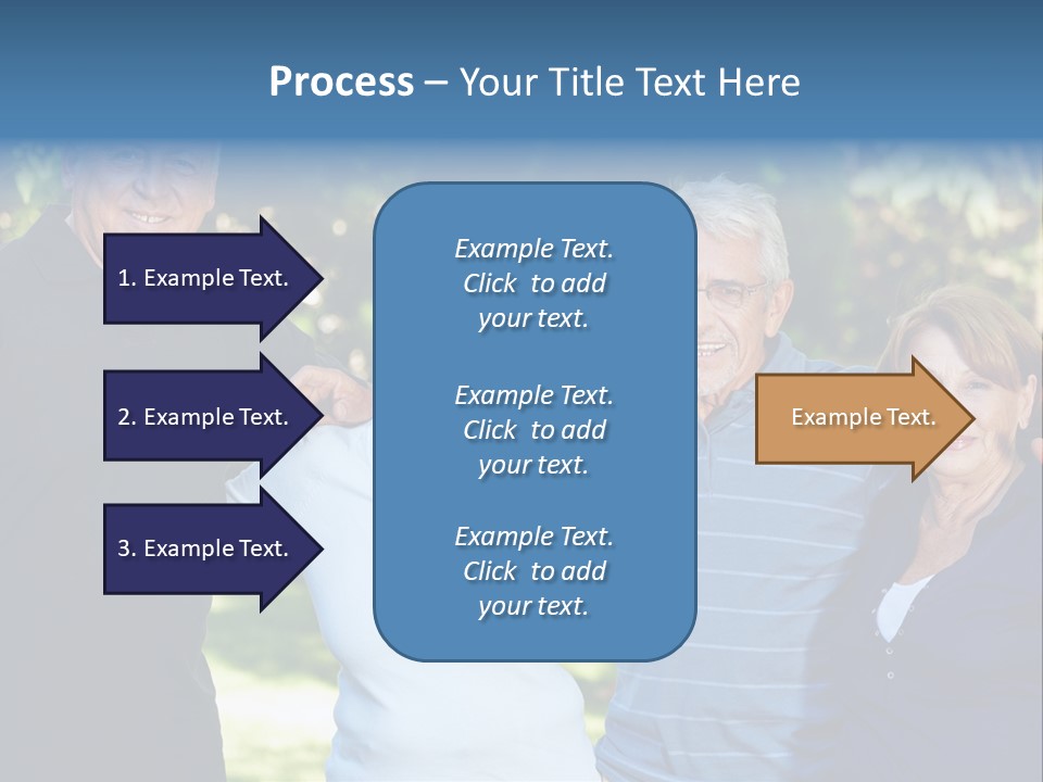 Together Senior Citizen Couple PowerPoint Template