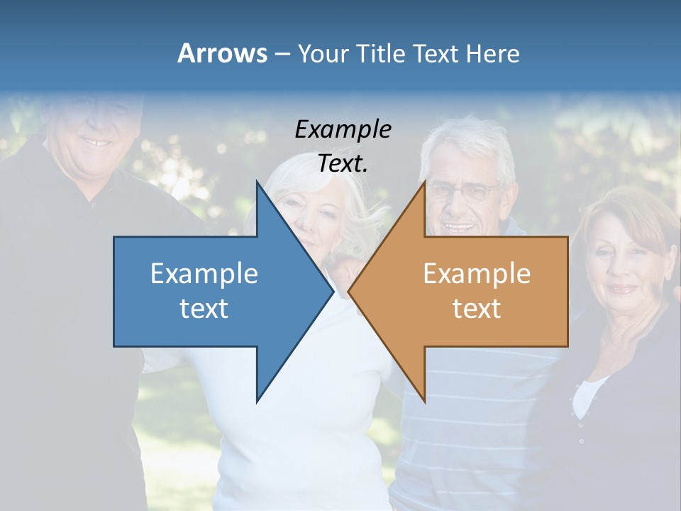 Together Senior Citizen Couple PowerPoint Template