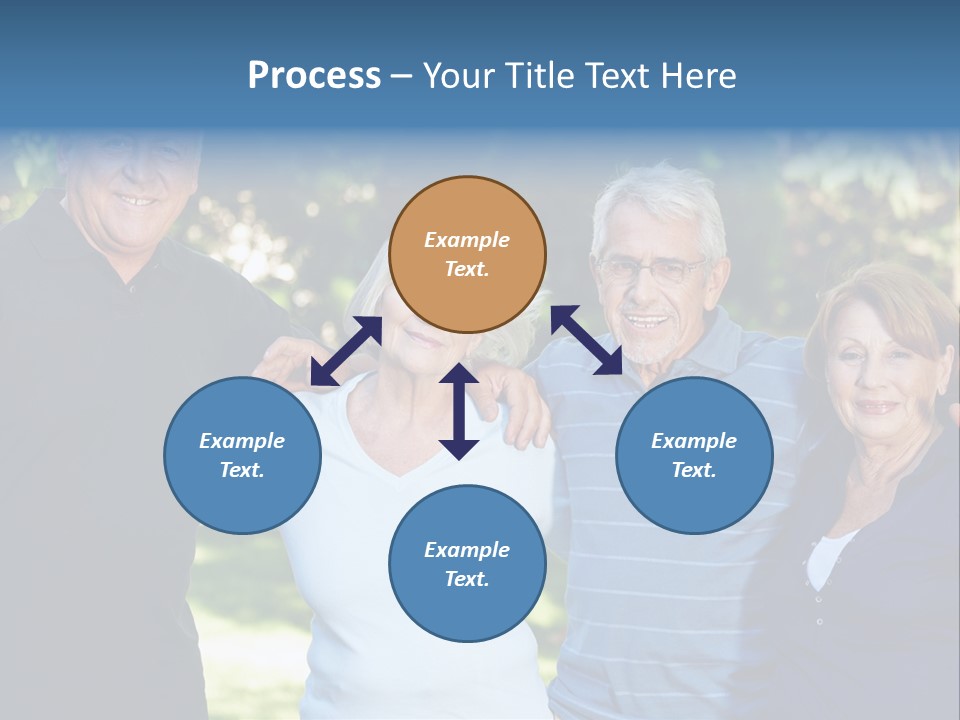 Together Senior Citizen Couple PowerPoint Template
