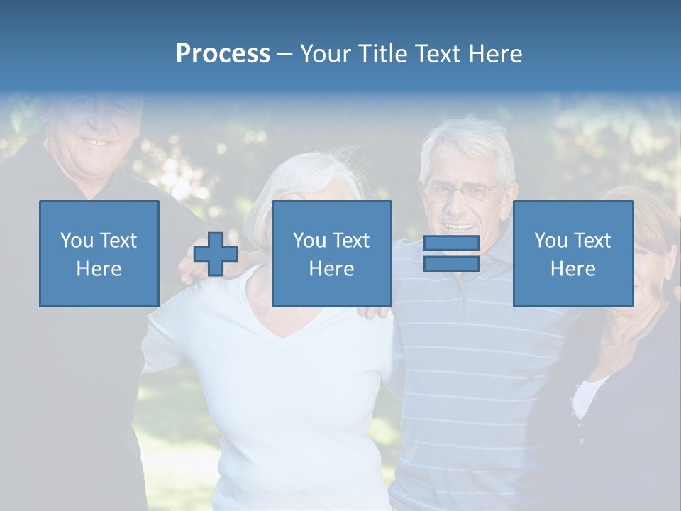 Together Senior Citizen Couple PowerPoint Template
