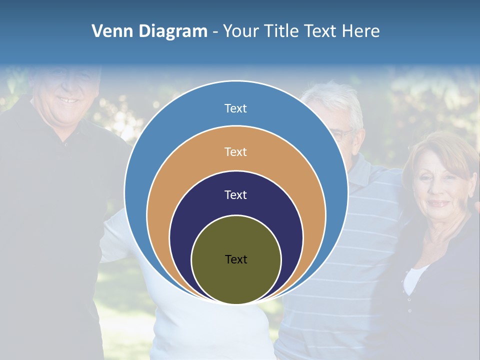 Together Senior Citizen Couple PowerPoint Template