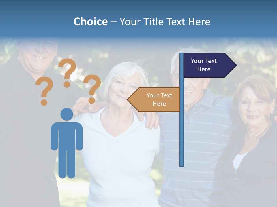 Together Senior Citizen Couple PowerPoint Template