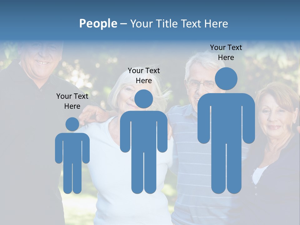 Together Senior Citizen Couple PowerPoint Template