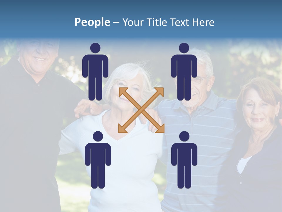 Together Senior Citizen Couple PowerPoint Template
