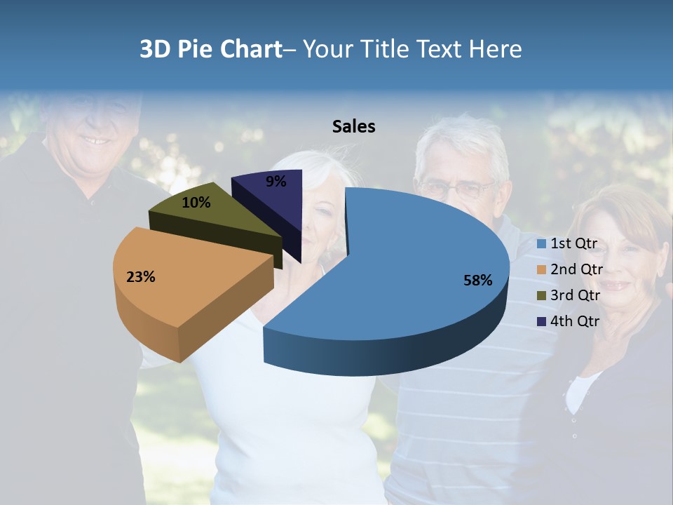 Together Senior Citizen Couple PowerPoint Template