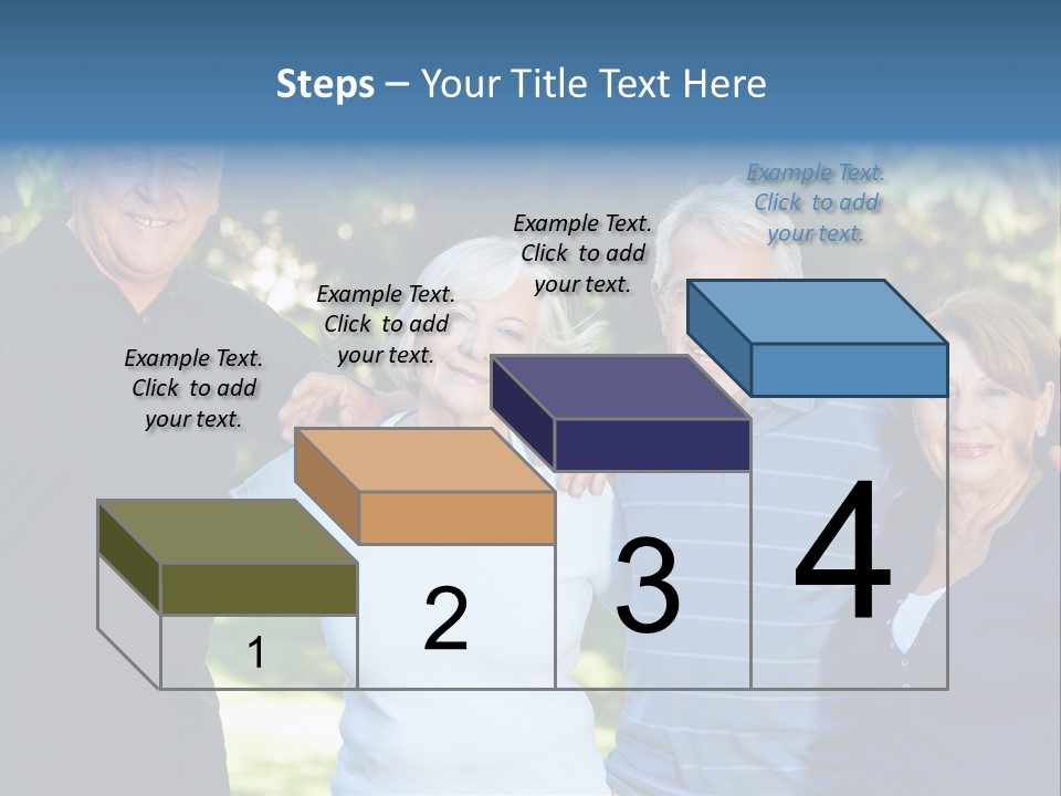 Together Senior Citizen Couple PowerPoint Template